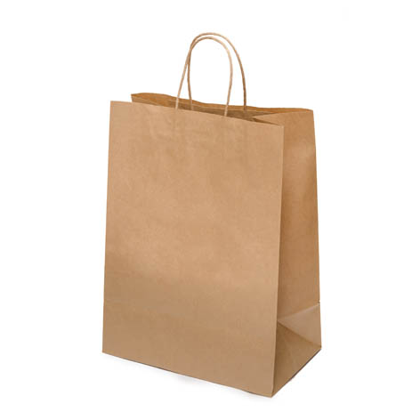 Крафтові пакети з ручками 250x140x320 мм