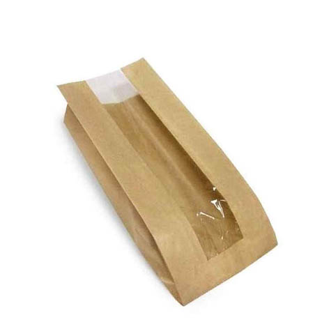 Крафтові пакети саше з віконцем 430x210x70 мм